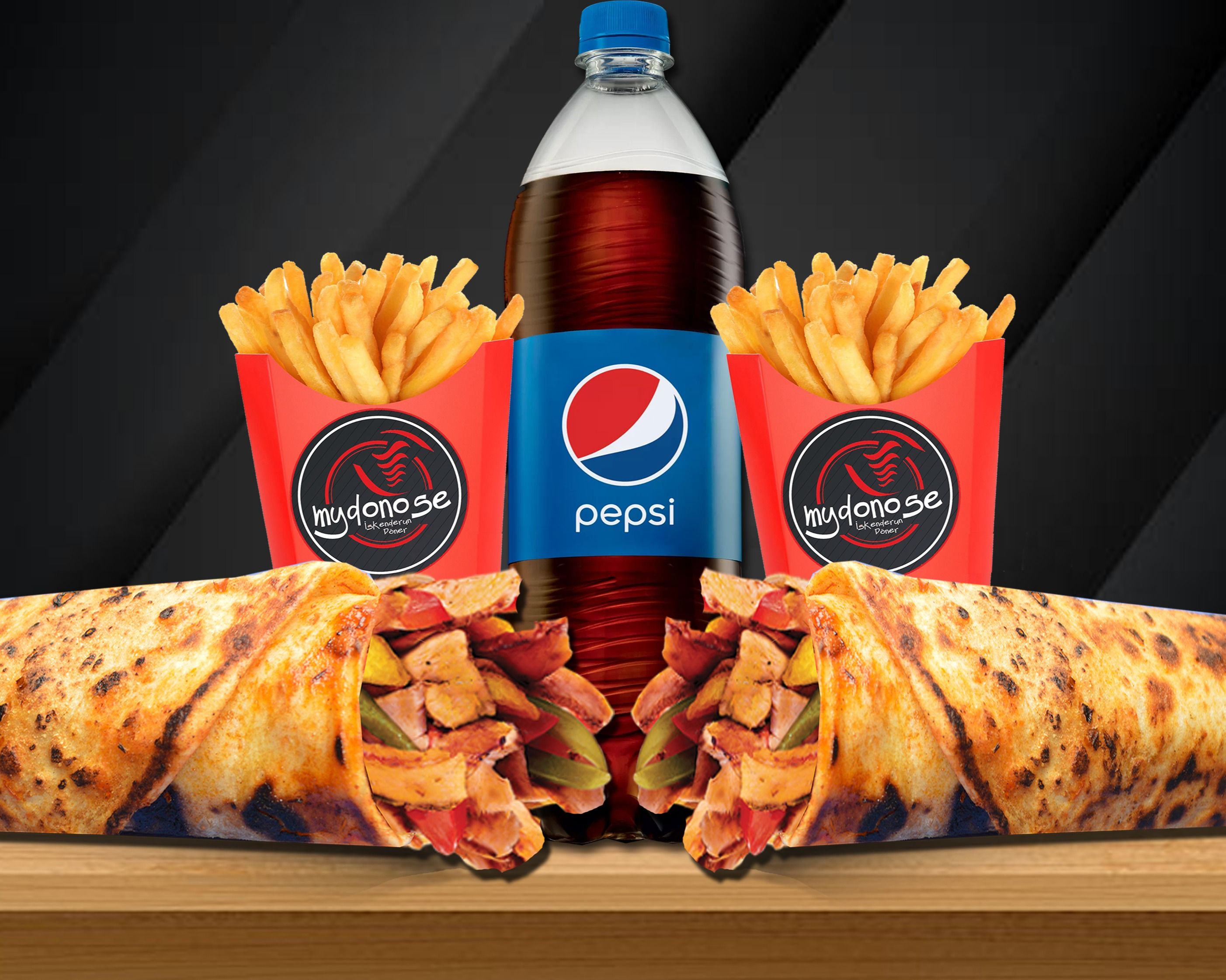Antalya 2li Bazuka Tavuk Döner Dürüm Menü görseli