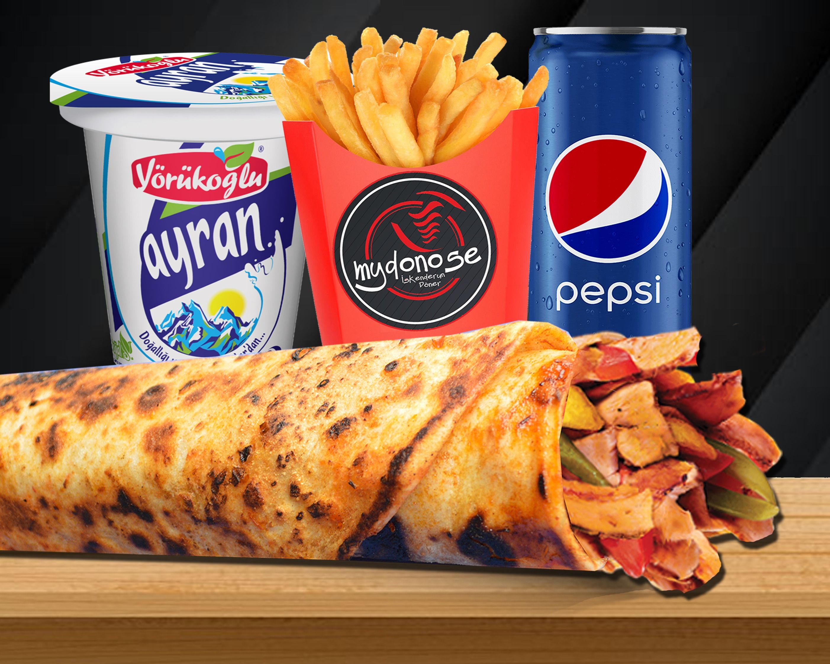 Antalya Cheddarlı Bazuka Tavuk Döner Dürüm görseli