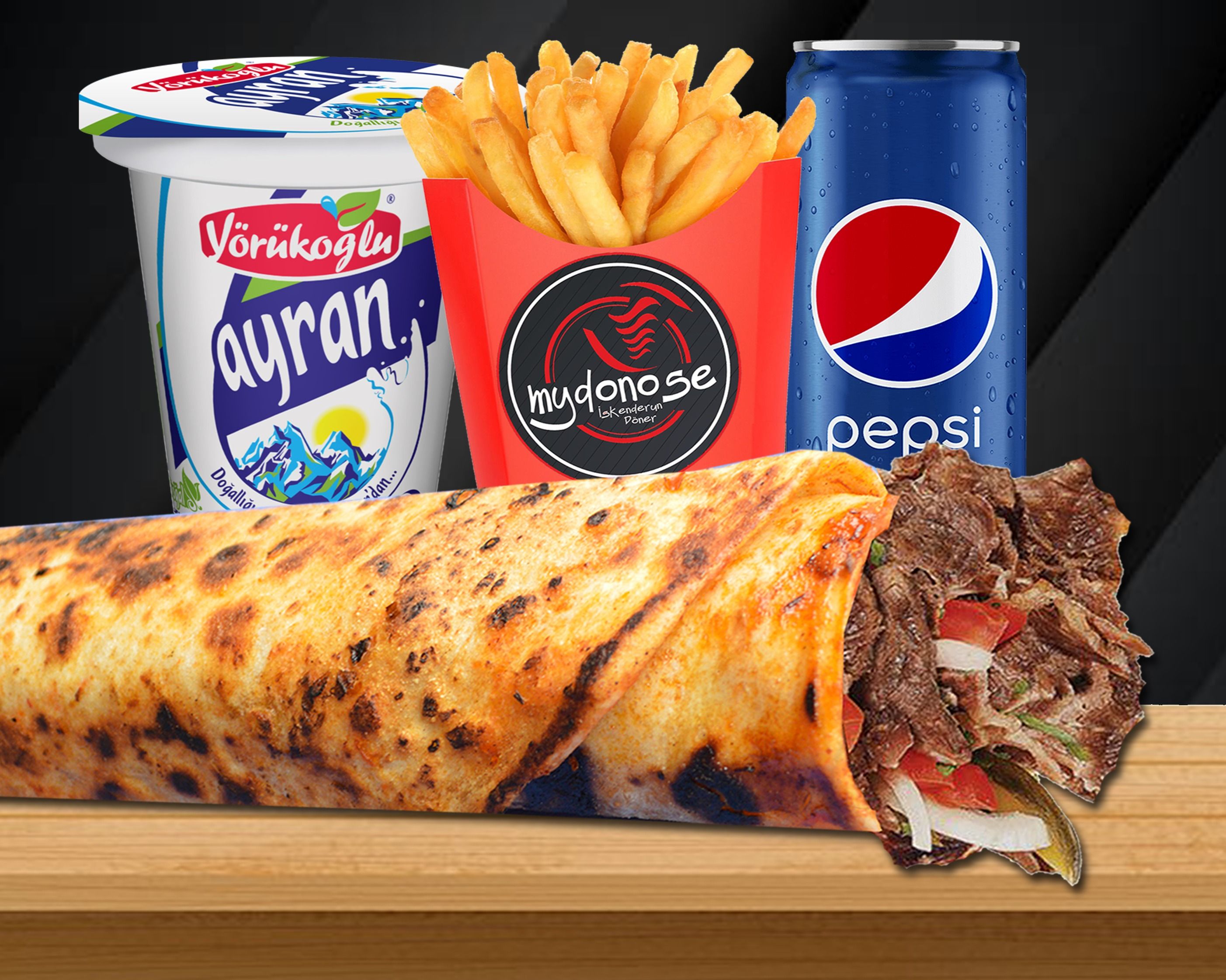 Antalya Bazuka Et Döner Dürüm 40 cm Menü görseli