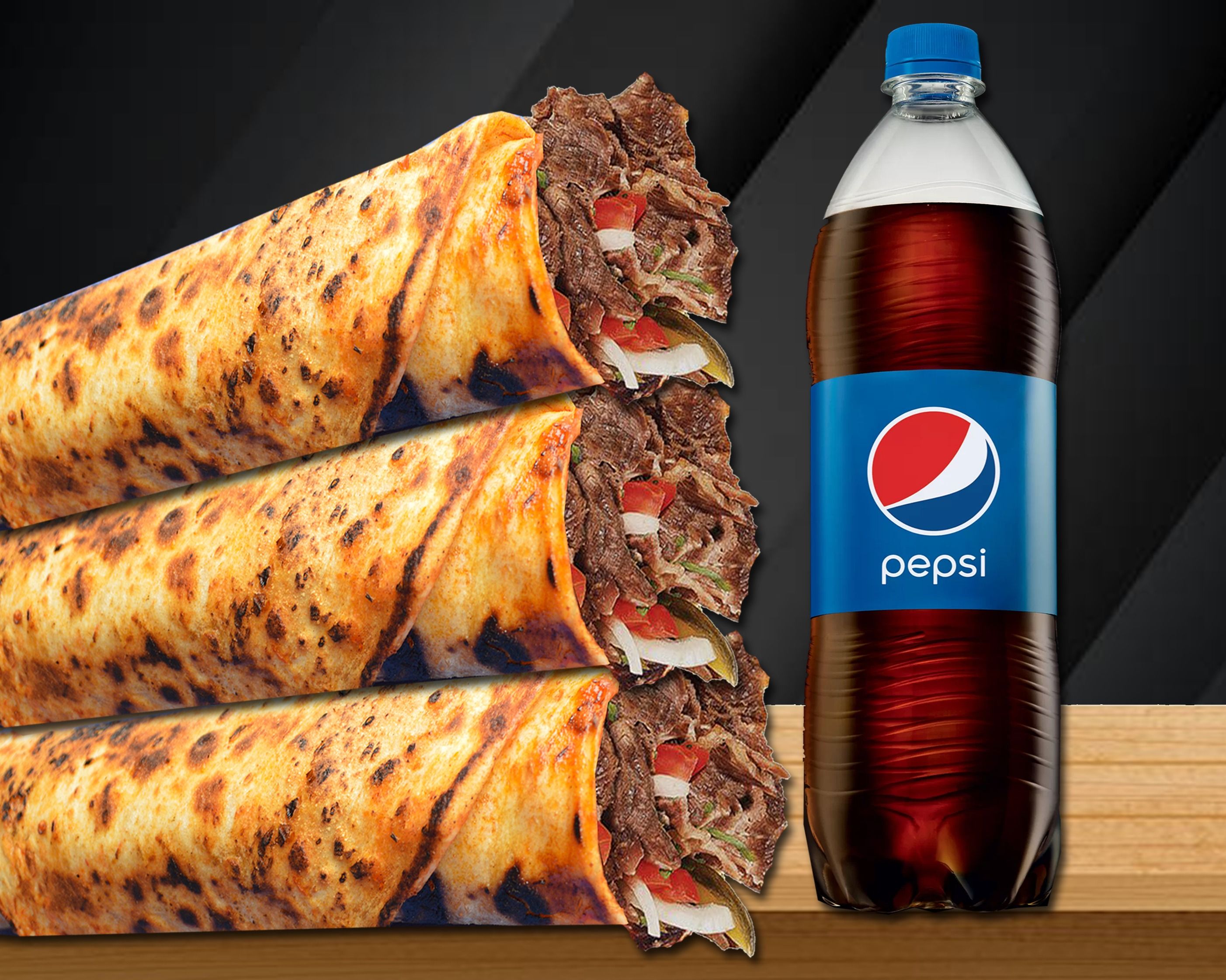 Antalya 3Lü Et Döner Dürüm Menü görseli