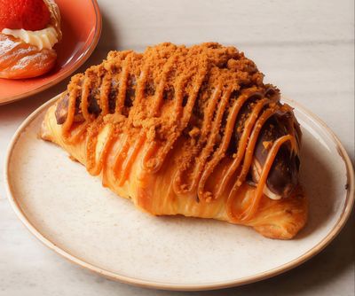 Lotus Kremalı Muzlu Kruvasan