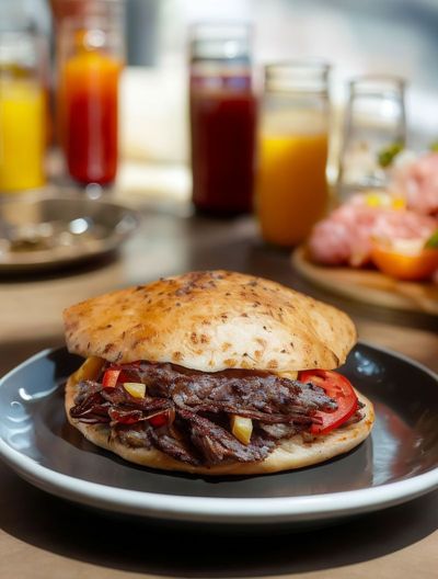 Tombik Ekmek Arası Köri Soslu Et Döner