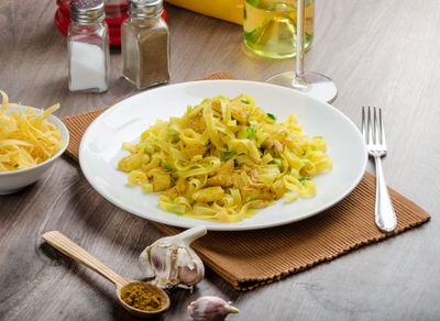 Köri Soslu Tavuklu Fettucini