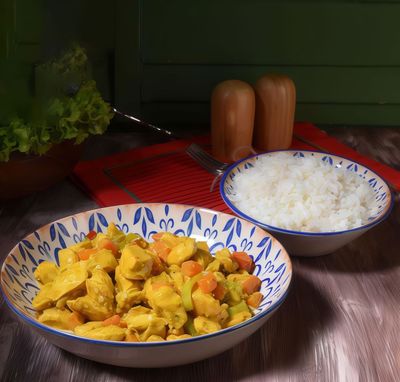 Köri Soslu Tavuk & Pirinç Pilavı Menü