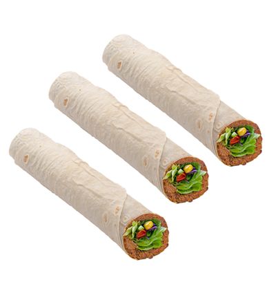 3'lü Bol Malzemeli Çiğ Köfte Dürüm Menü (110 gr.)