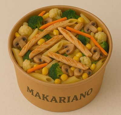 Sebzeli Tavuklu Mantarlı Penne