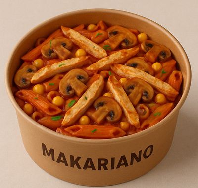 Domatesli Tavuklu Mantarlı Mısırlı Penne