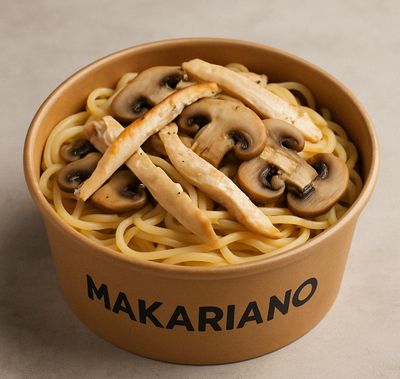 Tavuklu Mantarlı Spagetti