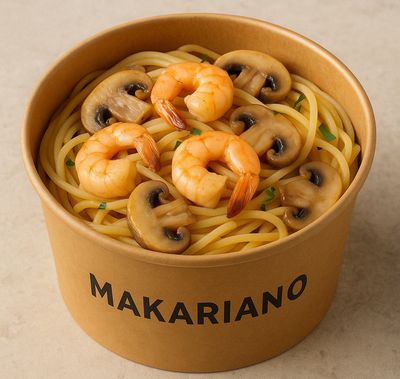 Karidesli Mantarlı Spagetti