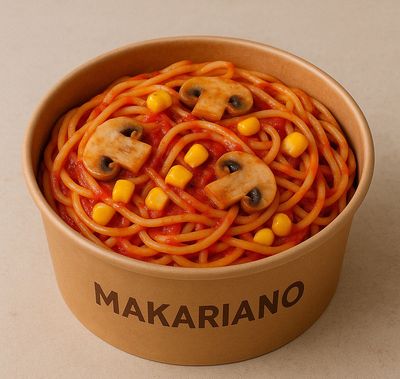 Domatesli Mantarlı Mısırlı Spagetti