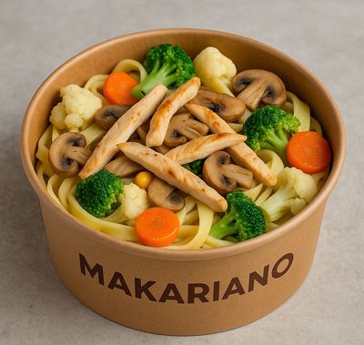 Sebze Tavuk Mantarlı Fettucini