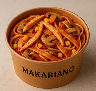 Domatesli Tavuklu Mantarlı Mısırlı Fettucini
