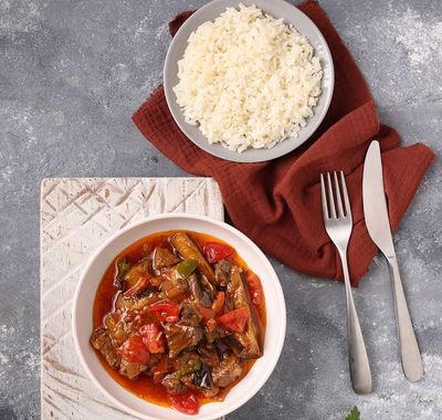 Patlıcan Musakka & Pirinç Pilavı