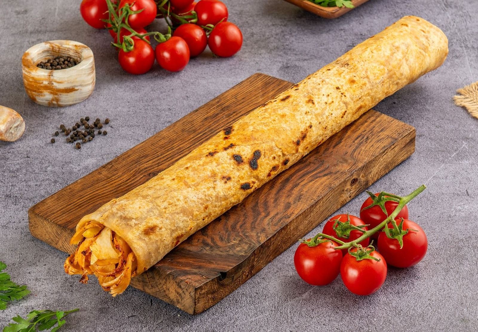 Antalya Mega Kaşarlı Tavuk Döner Dürüm 45 cm görseli