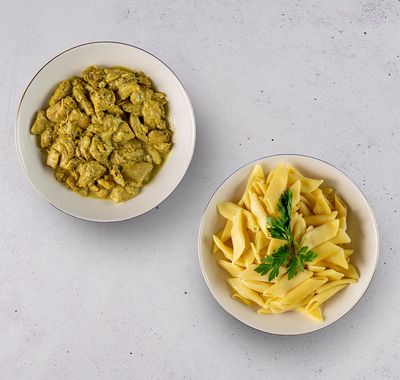 Kremalı Köri Soslu Tavuk & Makarna