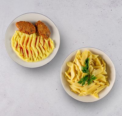 Püreli Kadınbudu Köfte & Makarna