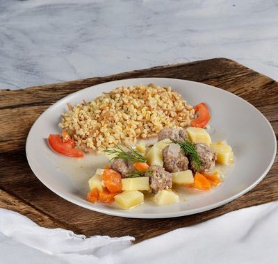 Ekşili Köfte & Bulgur Pilavı