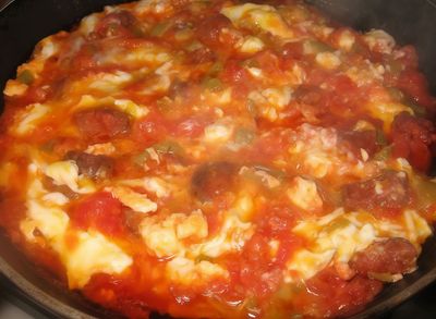 Sucuklu Kaşarlı Menemen