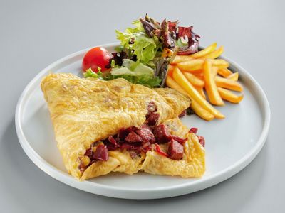 Pastırmalı Sucuklu Omlet