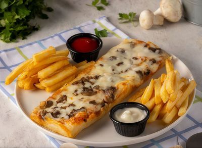 Deliqht Mantarlı Pizza + Patates Kızartması + İçecek