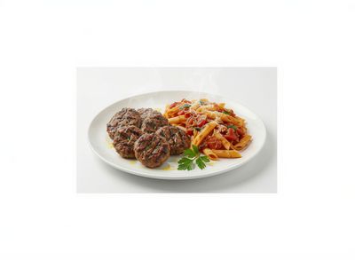 Izgarada Köfte Ve Köz Domates Soslu Penne
