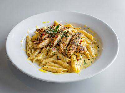 Köri Soslu Tavuklu Penne