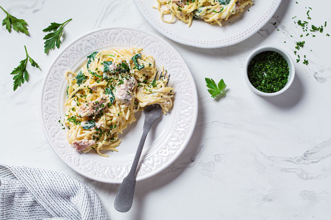 Contemporary Cream Tuna Carbonara Recipe