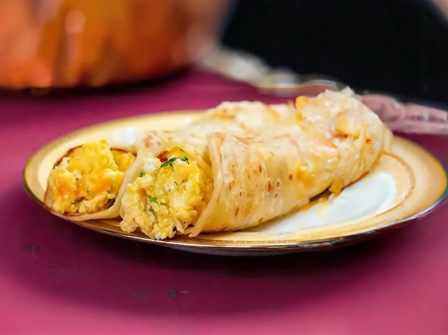 Egg Chapati With Eyes