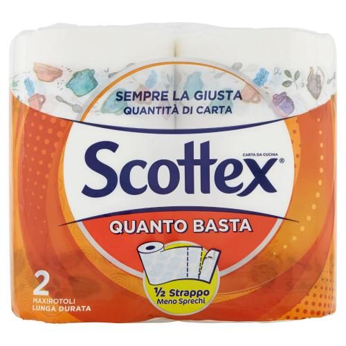 SCOTTEX Rotolo di carta igienica Pulito Originale Maxi, 2 veli, 500  strappi, Bianco (confezione 12 rotoli) - Carta Igienica