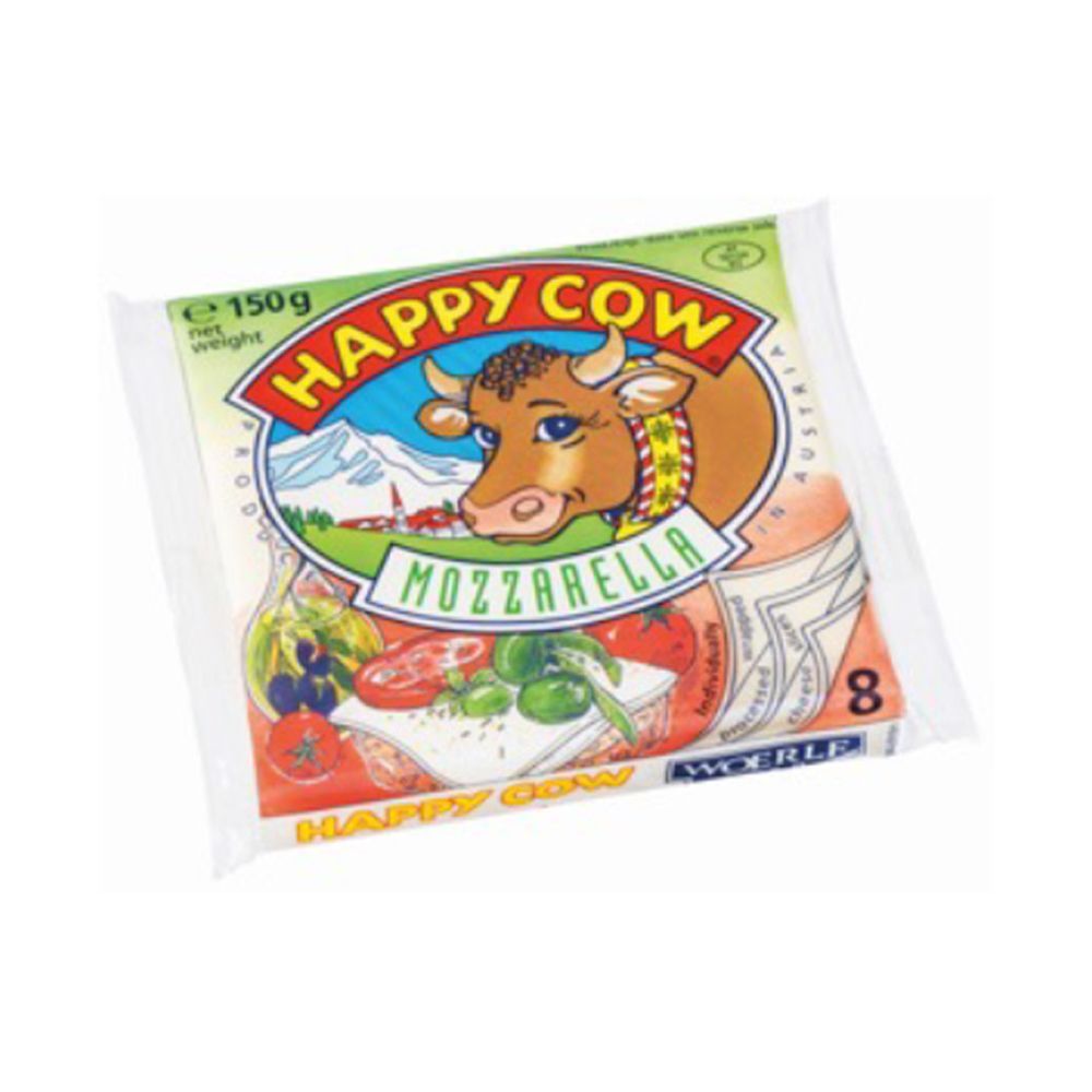 Happy Cow Mozzarella 8 Cheese Slices 150g