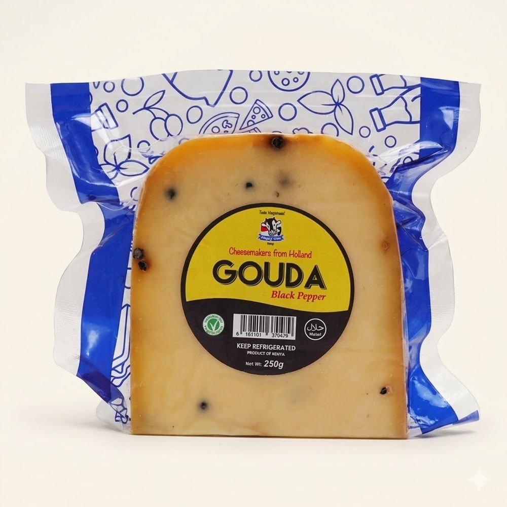 H/Cow Gouda Black Pepper 250G
