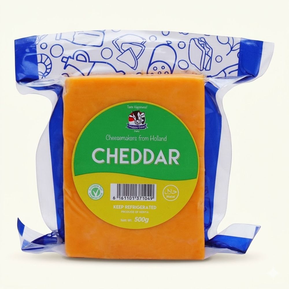 Happy Cow Cheese Cheddar 500G