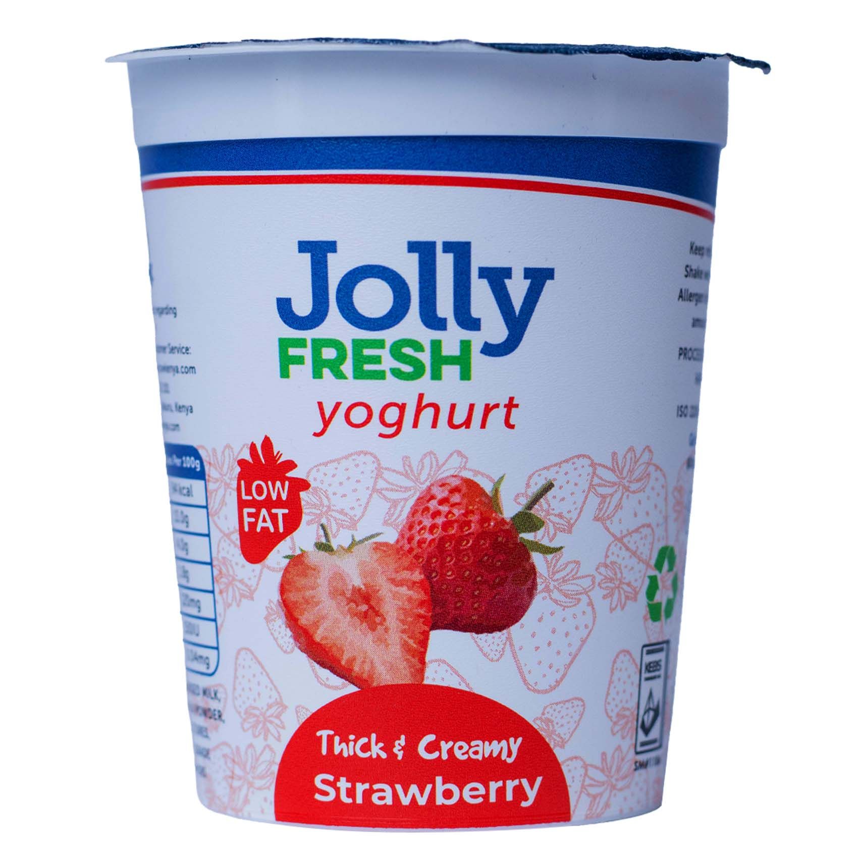 Jolly Fresh Thick And Creamy Strawberry Cup Yoghurt 150ml