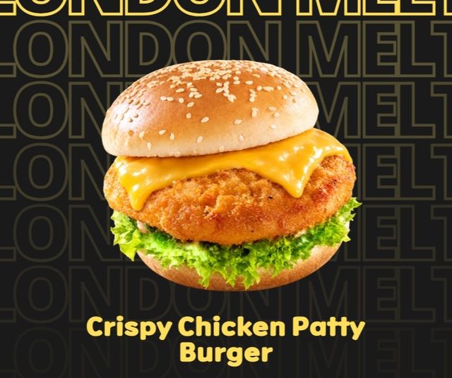 Chicken Cheesy Patty Burger – London Melt Lahore