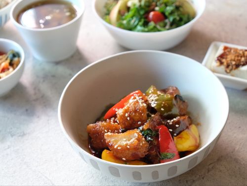 套餐〖全素〗輕揚/糖醋杏鮑菇