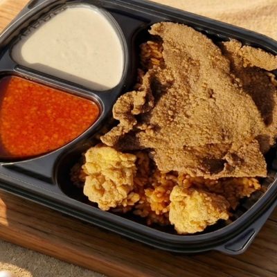 Liver and Mokh Rice Meal