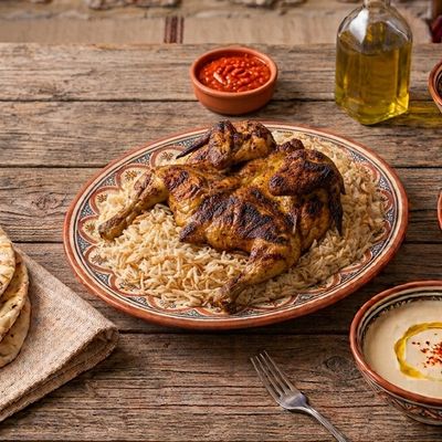 Half chicken + rice