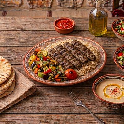 Quarter Kofta + Rice + Vegetables
