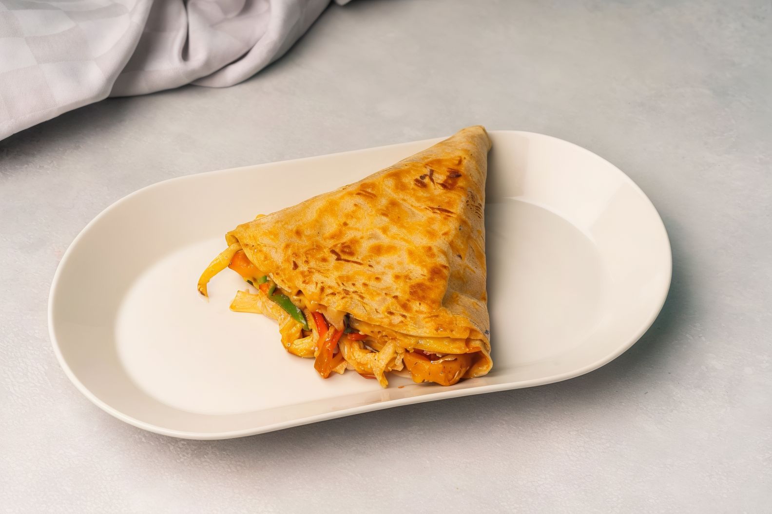 Chicken fajita crepe