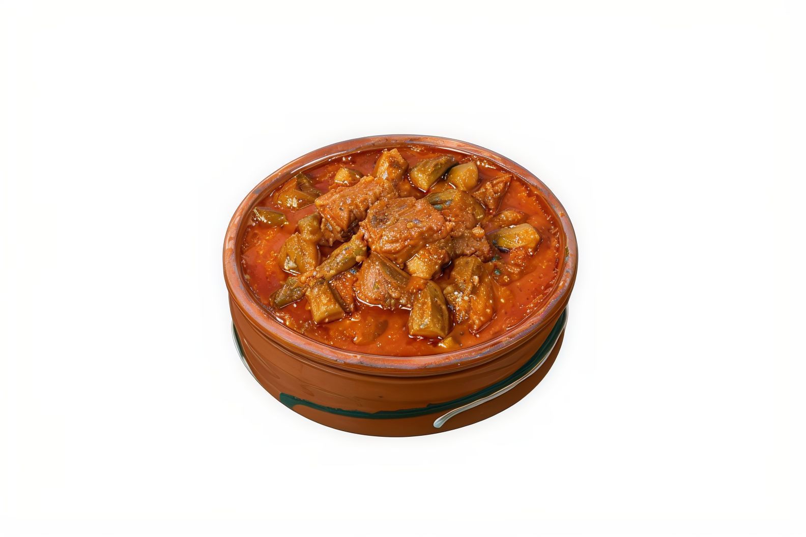 Okra casserole with meat