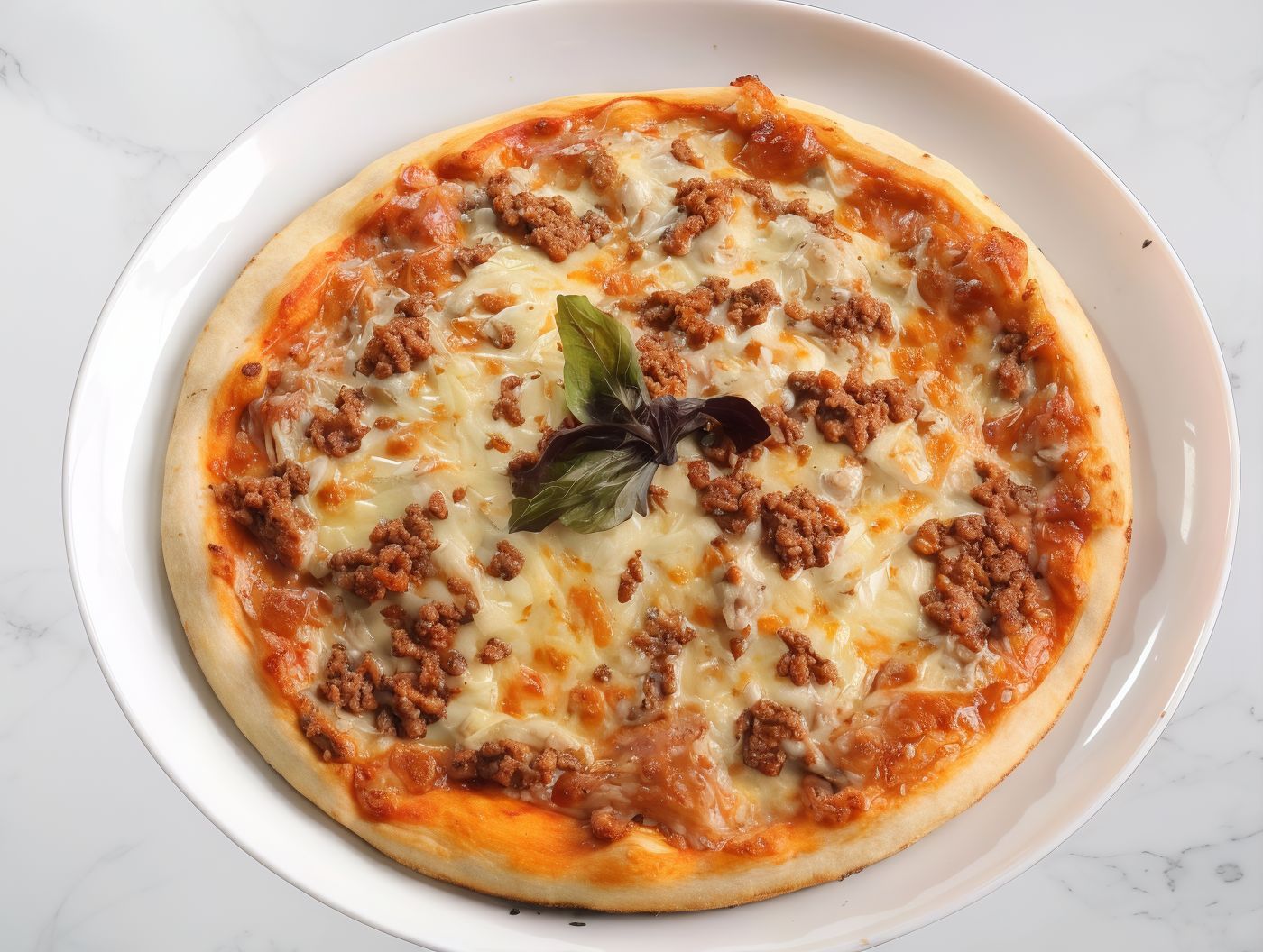 Minced meat pizza