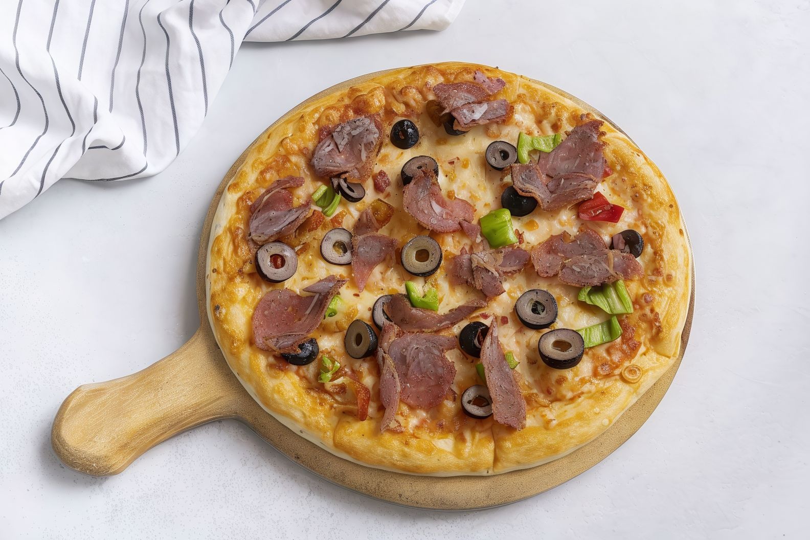 Pastrami pizza