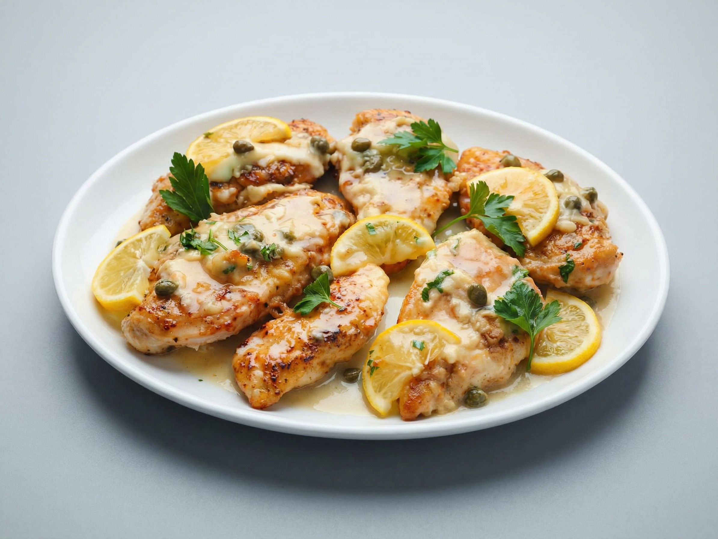 Chicken With Lemon Sauce Platter