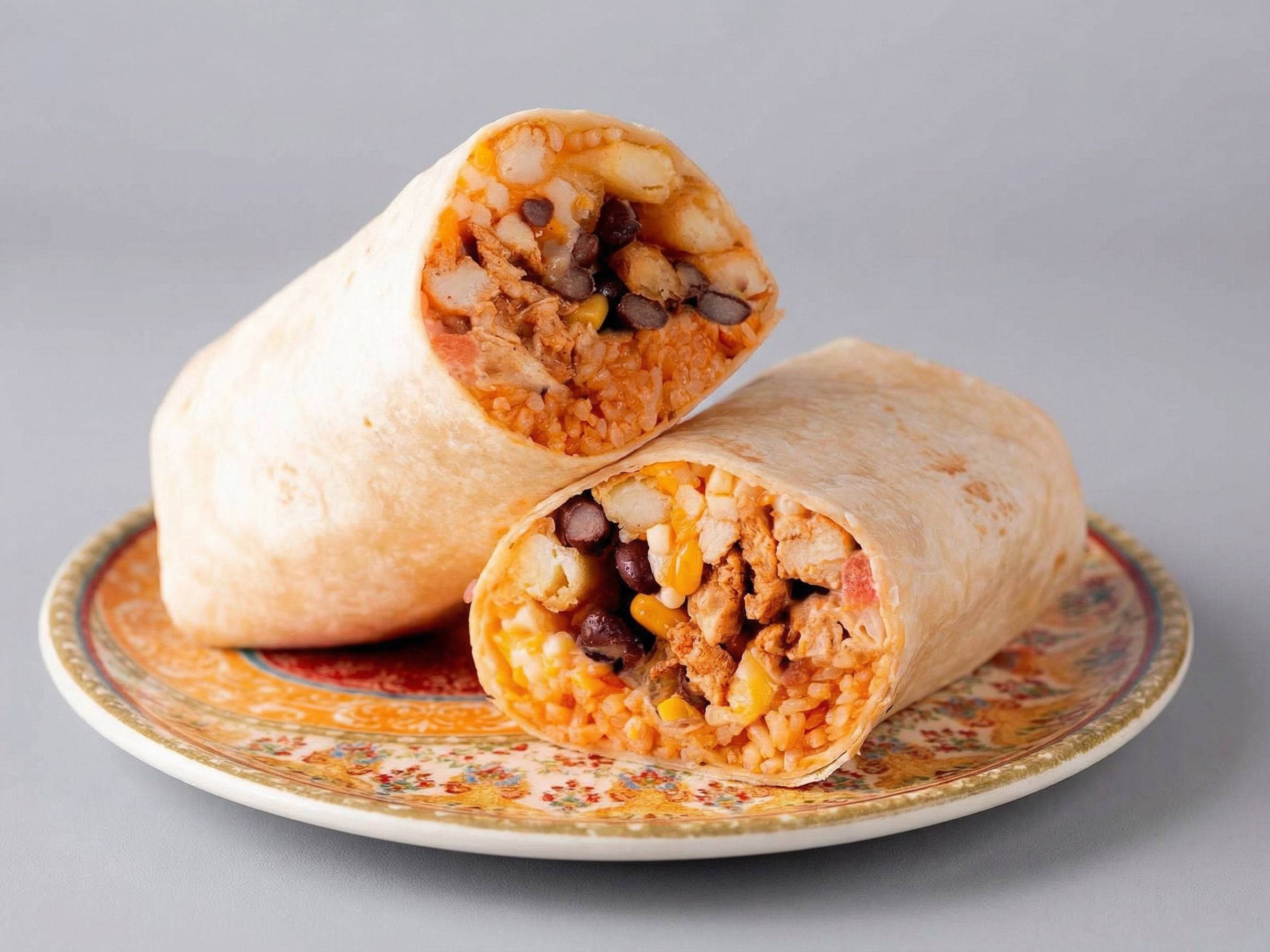 Chicken Burrito with Rice