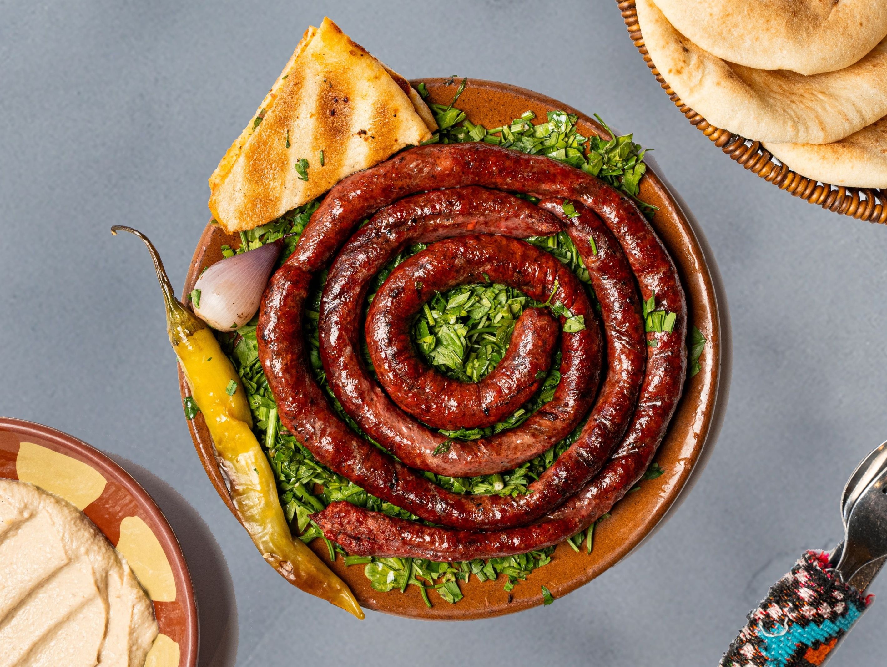 A third of a kilo grilled sausage