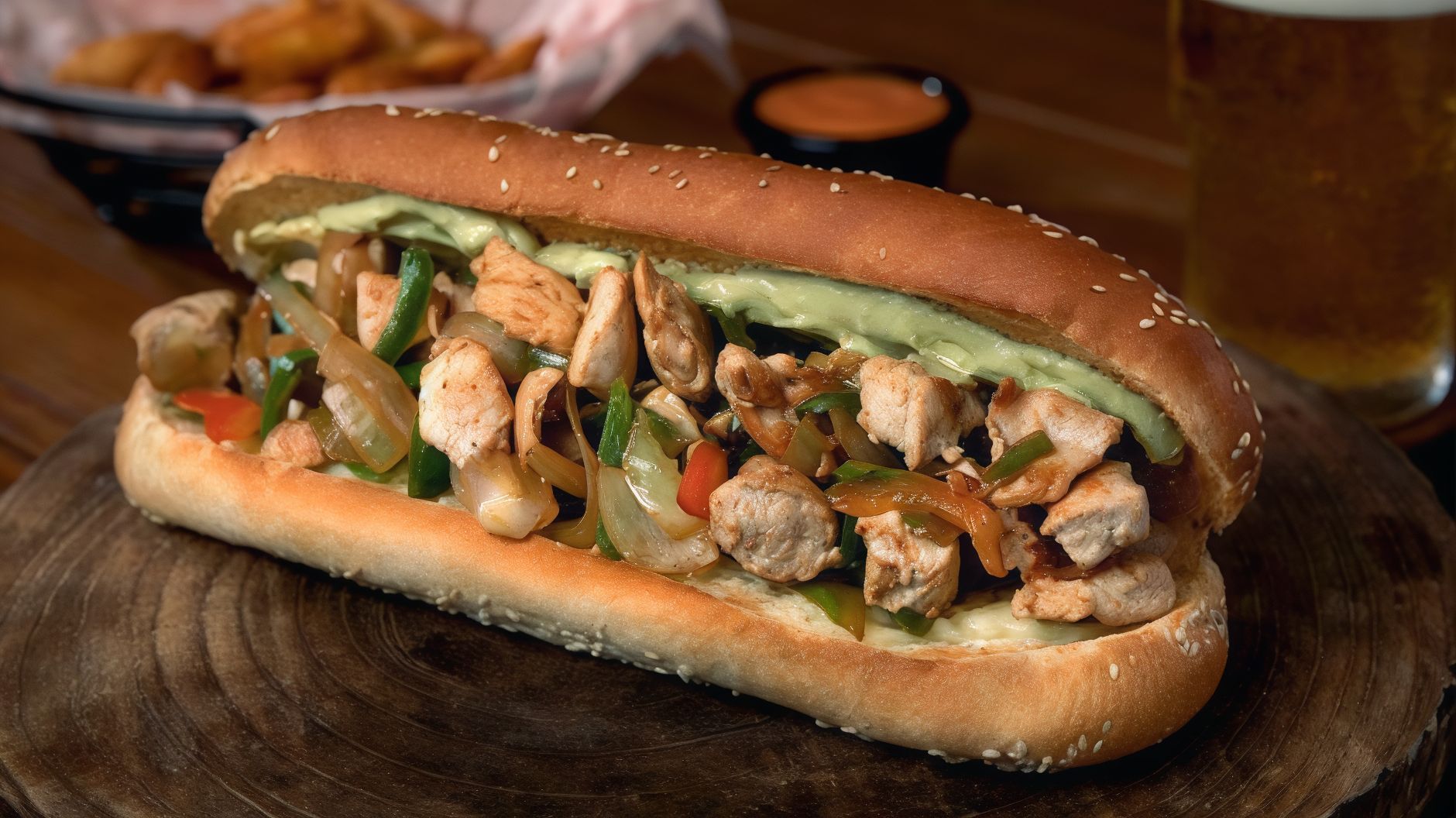 Meat Fajita Or Meat Shawarma Sandwich