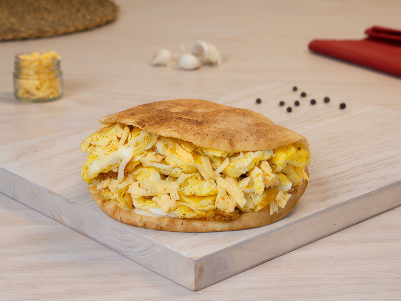 Eggs With Roumi Cheese Sandwich