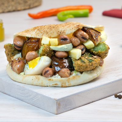 Dimyati Foul With Eggplant Sandwich