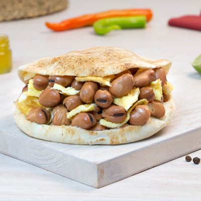 Foul With Fried Eggs Sandwich
