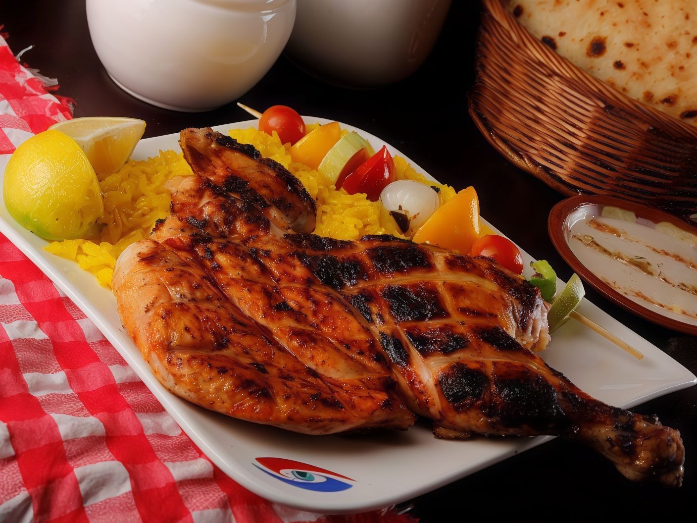 Half Grilled Chicken Dish